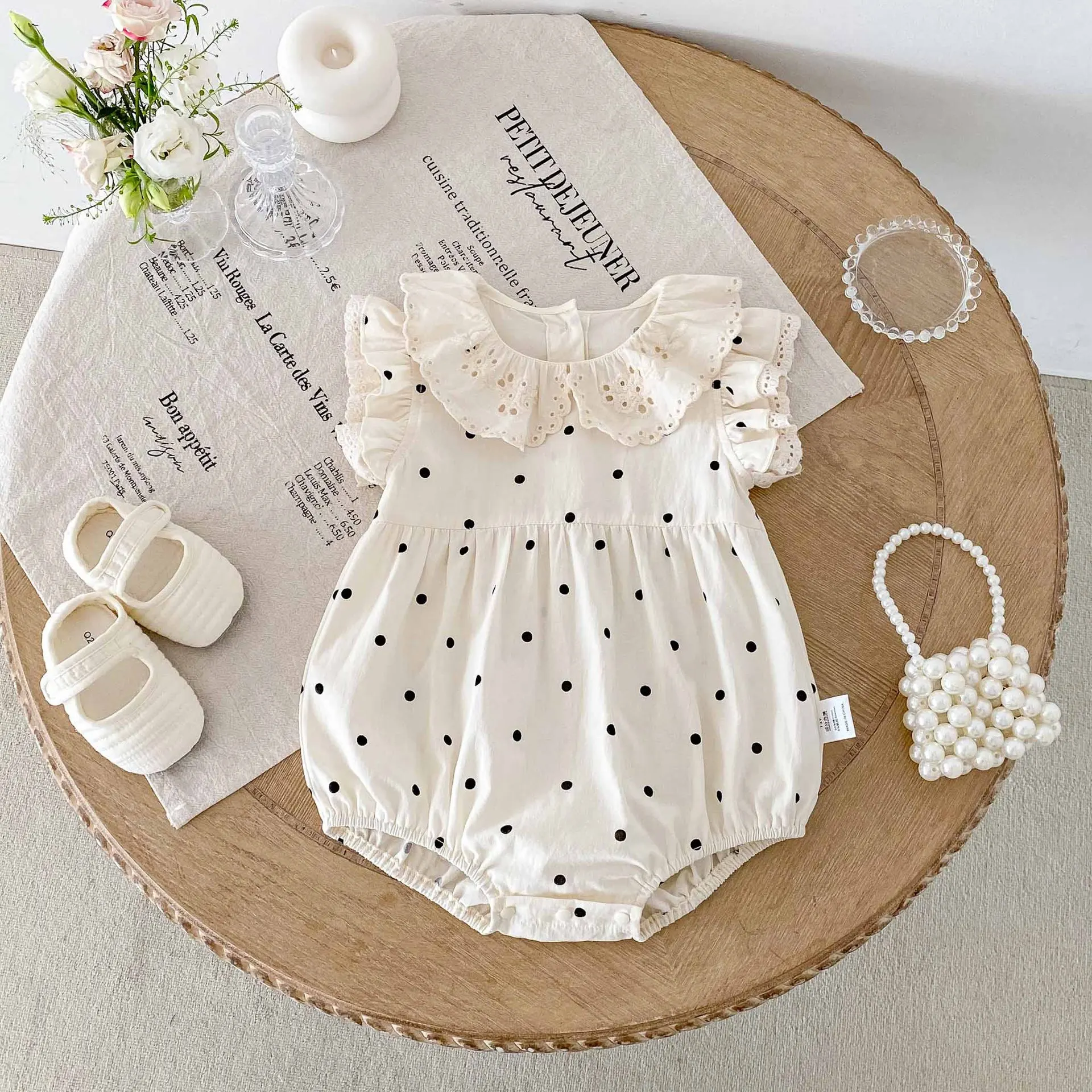 Summer Baby Girls Clothing Full of Polka Dot Infant Girls One Piece Ruffle Lace Baby Girls One Piece
Summer Baby Girls Clothing Full of Polka Dot Infant Girls One Piece Ruffle Lace Baby Girls One Piece