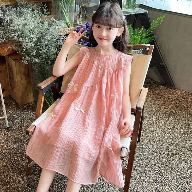 Kids Dress 2025 New Summer 8-12 Years Short-Sleeved Dress Elegant Simple Cute Girls Casual Dress Princess Kids Clothes
Kids Dress 2025 New Summer 8-12 Years Short-Sleeved Dress Elegant Simple Cute Girls Casual Dress Princess Kids Clothes