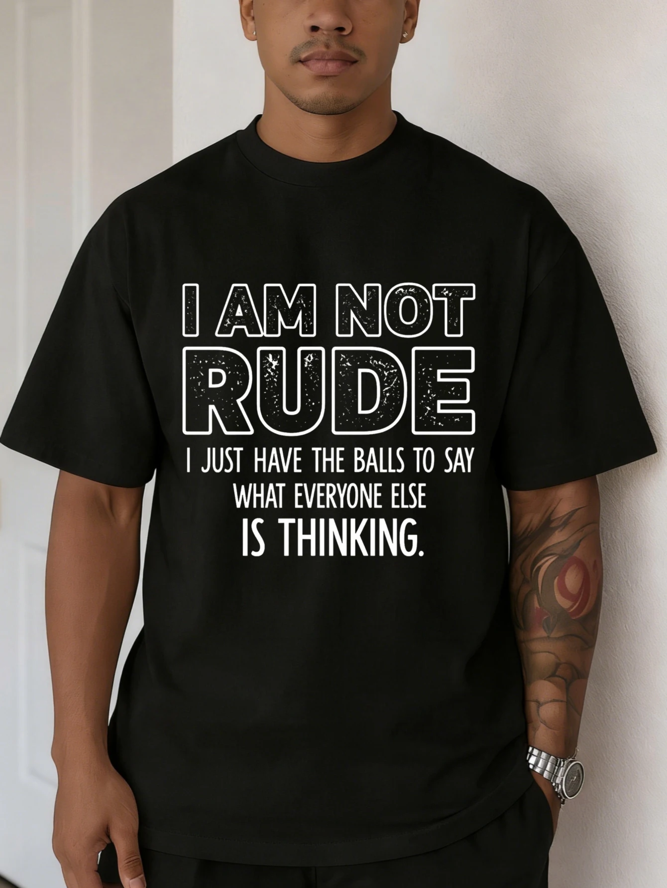 Mens Cotton Funny Rude Printed Short Sleeve T Shirt - Say All Thinks Graphic Summer Casual Regular Fit Tee for Men
Mens Cotton Funny Rude Printed Short Sleeve T Shirt - Say All Thinks Graphic Summer Casual Regular Fit Tee for Men