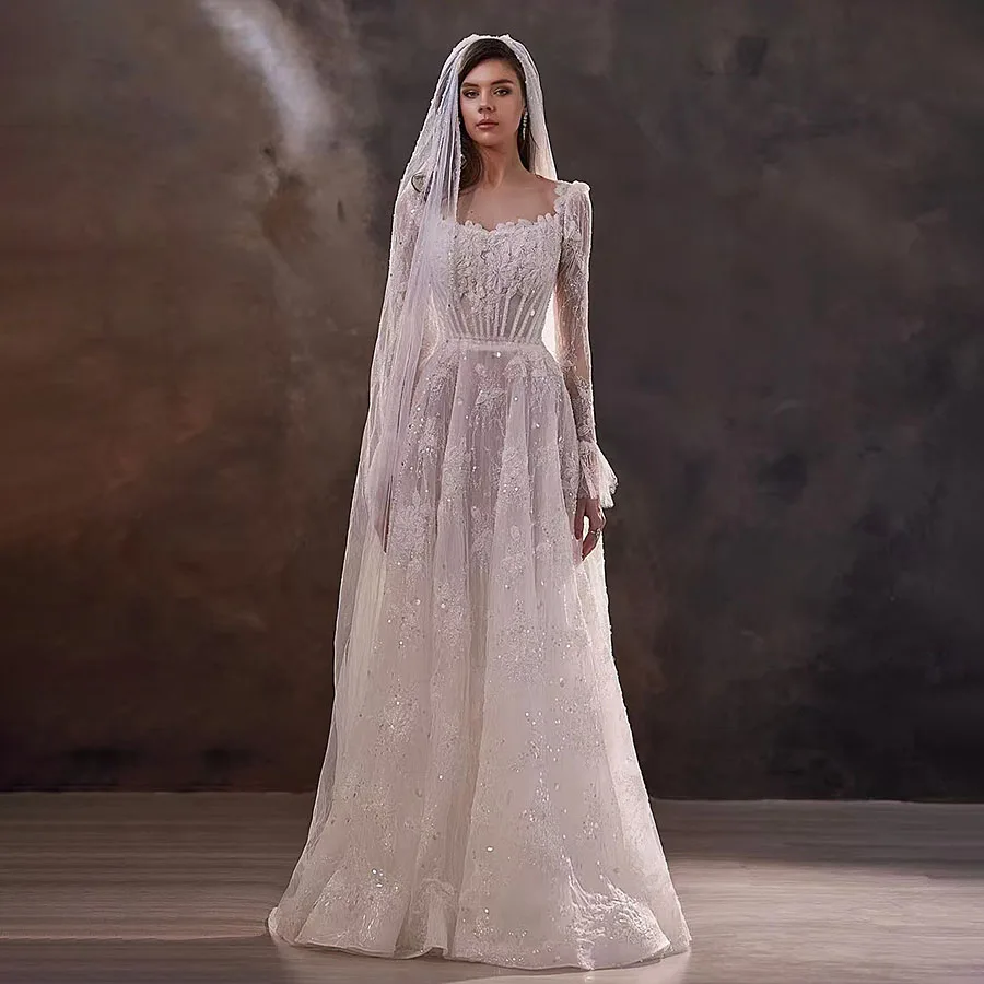 Organza Off the Shoulder Wedding Dress A Line Long Sleeve Lace Beaded Bride Dresses Elegant Wedding Bridal Gowns 2024
Organza Off the Shoulder Wedding Dress A Line Long Sleeve Lace Beaded Bride Dresses Elegant Wedding Bridal Gowns 2024