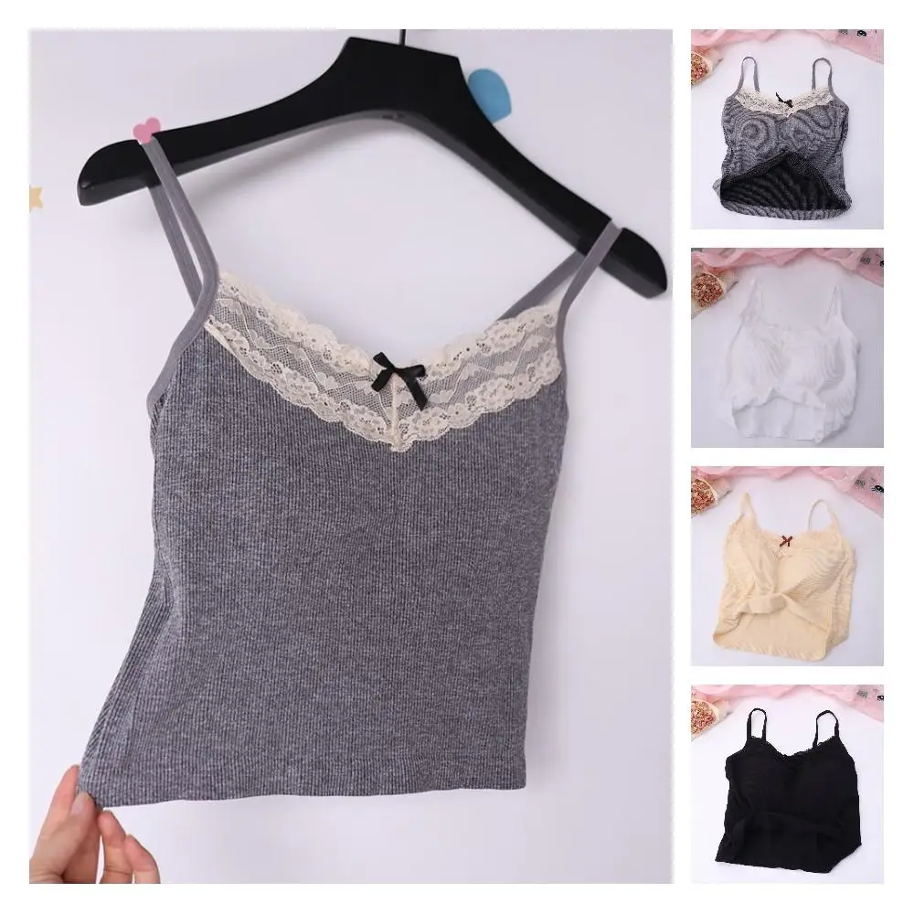 Повседневный кружевной жилет с бантом, майки с нагрудными подушечками, майка без рукавов с открытыми плечами, вязаный тонкий жилет для женщин
Повседневный кружевной жилет с бантом, майки с нагрудными подушечками, майка без рукавов с открытыми плечами, вязаный тонкий жилет для женщин