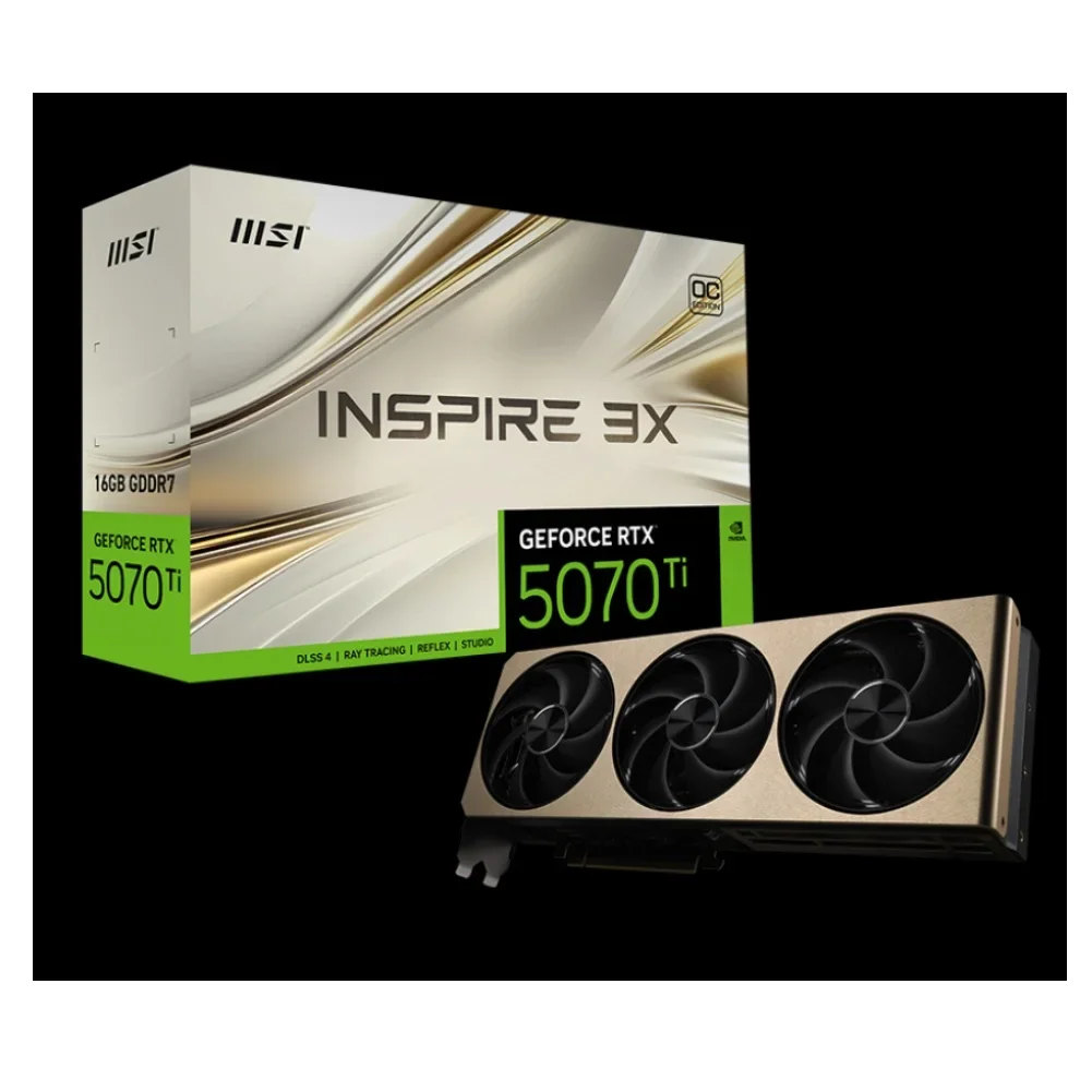 GeForce RTX 5070Ti 16G INSPIRE 3X OC PLUS For MSI
GeForce RTX 5070Ti 16G INSPIRE 3X OC PLUS For MSI