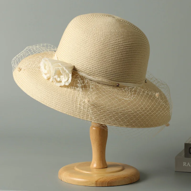 High-end silk hemp flower straw hat big eaves celebrity elegant net yarn top hat women fashion beach sun hat with sun protection
High-end silk hemp flower straw hat big eaves celebrity elegant net yarn top hat women fashion beach sun hat with sun protection