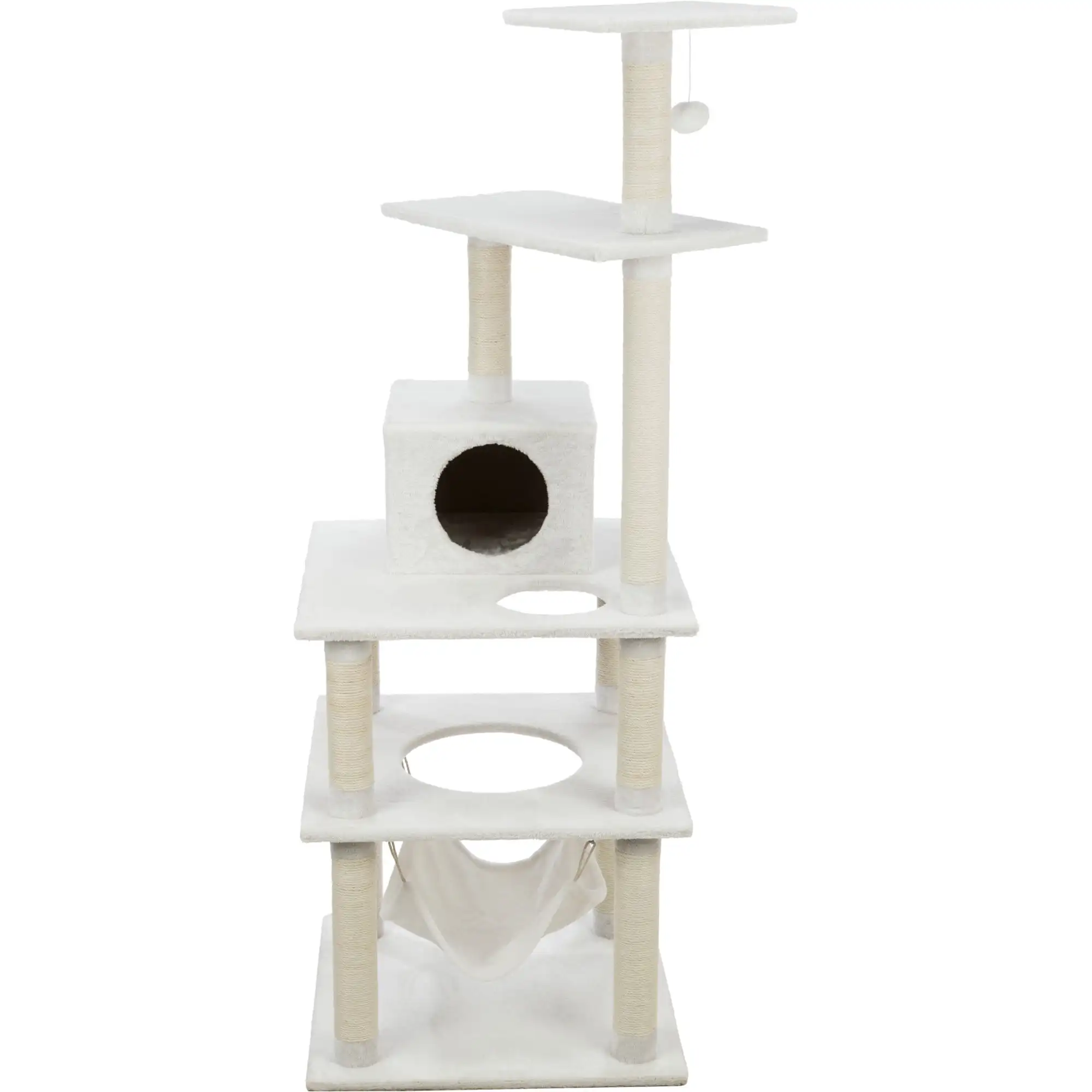Abby Plush 4-Level 63.5 Cat Tree with Sisal Scratching Posts Condo & Cat Toy Cream
Abby Plush 4-Level 63.5 Cat Tree with Sisal Scratching Posts Condo & Cat Toy Cream