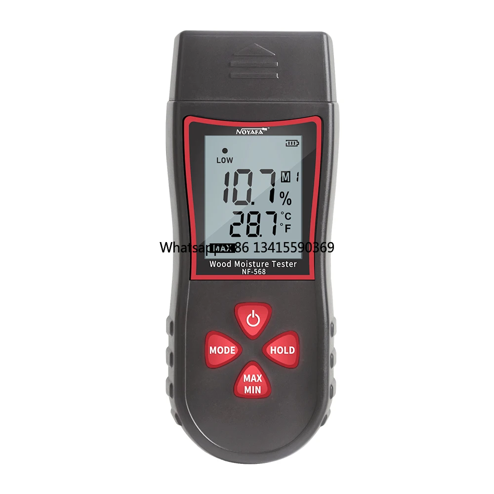 NF-568 Digital LCD Meter Detector Hygrometer 0-99% Humidity Wood Moisture Tester
NF-568 Digital LCD Meter Detector Hygrometer 0-99% Humidity Wood Moisture Tester