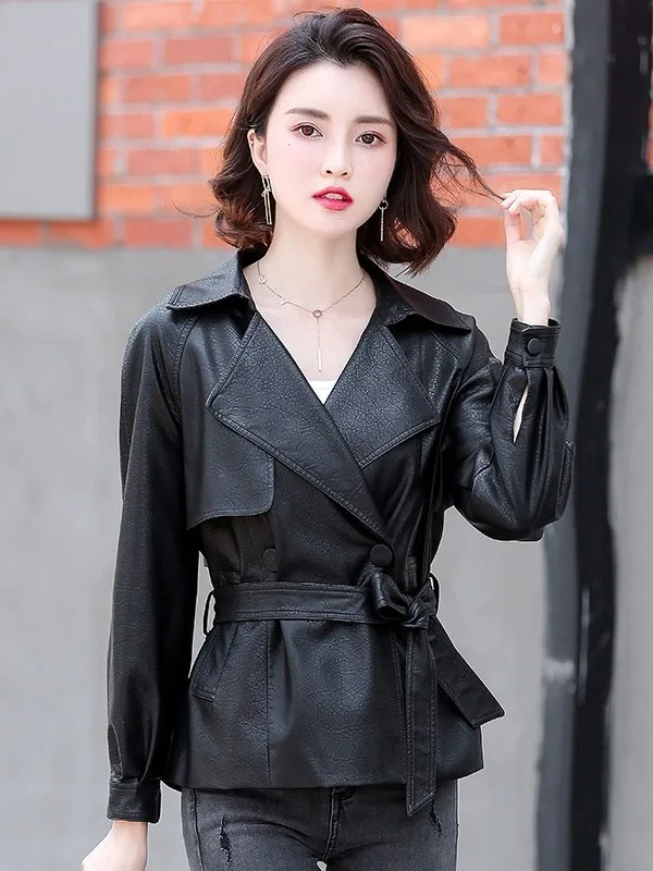 Women's ort Leather Jaet 2025 New Autumn Winter Thiened earling Waist-Cinching Belted Coat Sli Busin Commute S...
Women's ort Leather Jaet 2025 New Autumn Winter Thiened earling Waist-Cinching Belted Coat Sli Busin Commute S...