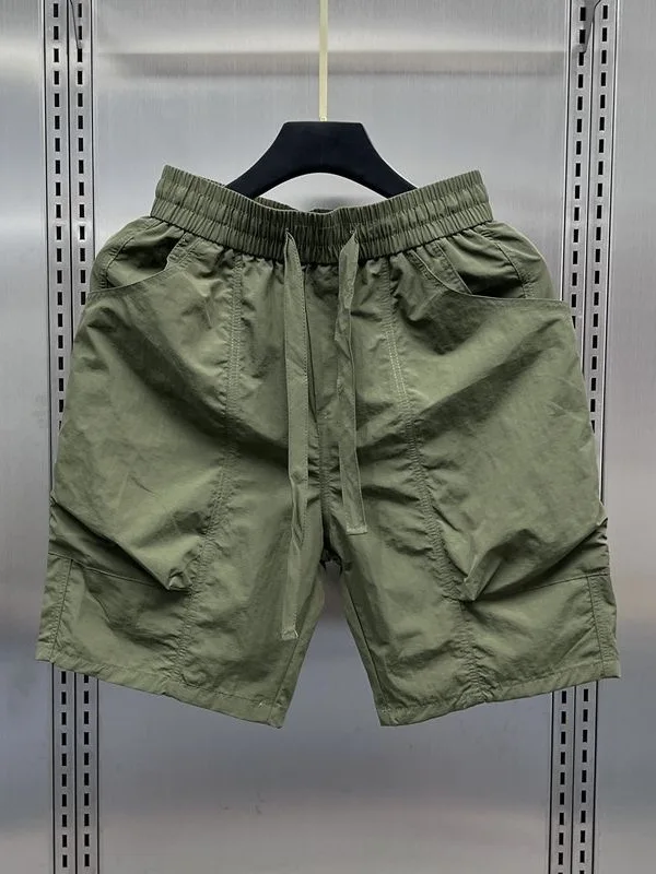 Summer Quick Dry Casual Men's Workwear Shorts Green Military Large Pocket Beach Shorts Loose Fit Elastic Waist Five Inch Pants
Summer Quick Dry Casual Men's Workwear Shorts Green Military Large Pocket Beach Shorts Loose Fit Elastic Waist Five Inch Pants