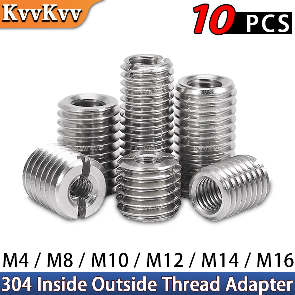 304 Stainless Steel Inside Outside Thread Adapter M4 M6 M8 M10 M12 M14 M16 Screw Sheath Thread Insert Sleeve Conversion Nuts
304 Stainless Steel Inside Outside Thread Adapter M4 M6 M8 M10 M12 M14 M16 Screw Sheath Thread Insert Sleeve Conversion Nuts