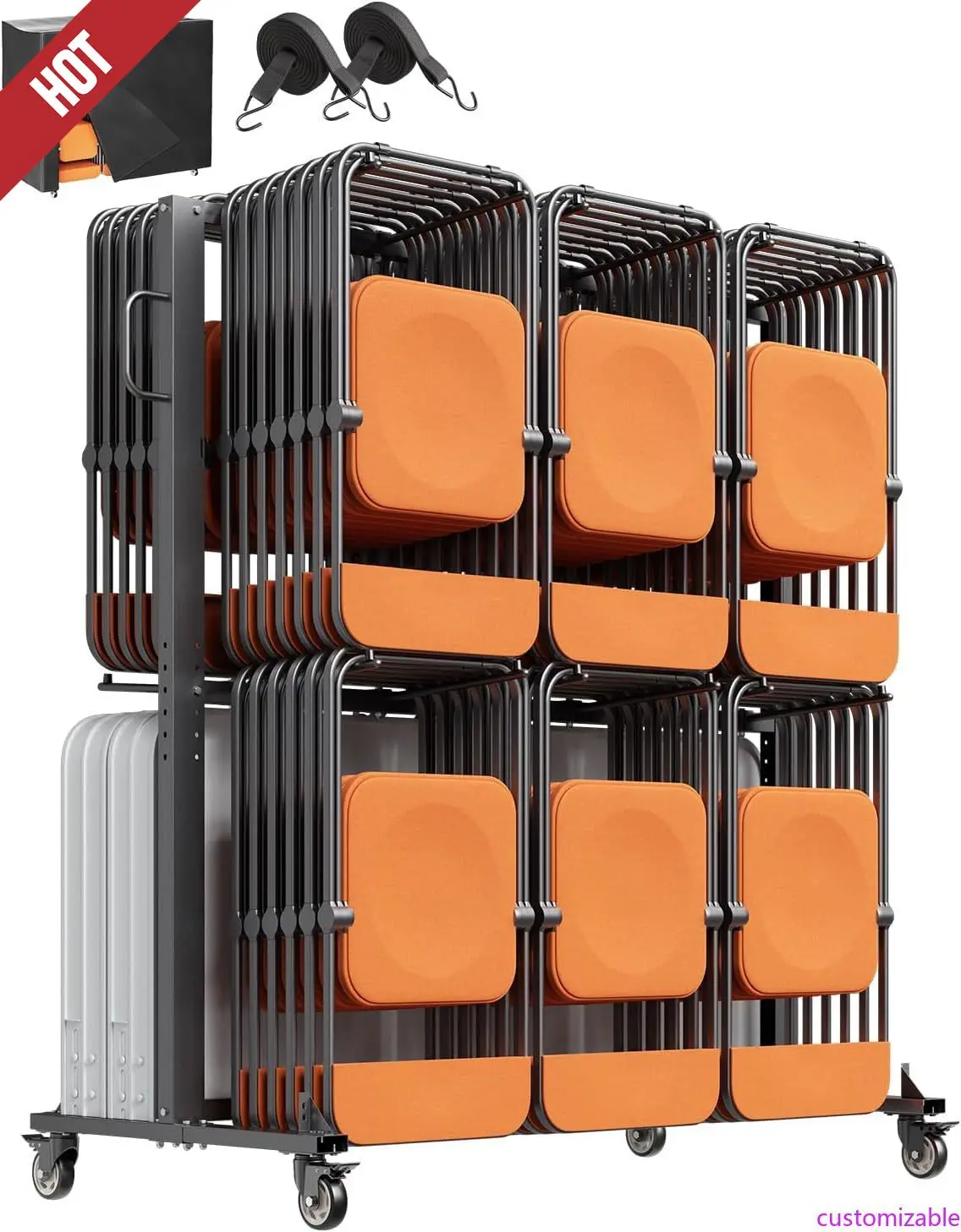 НОВАЯ складная стойка для стула, емкость 800 фунтов, сверхмощная тележка для стульев на 84 стульях/12 столов + 4 стула, двухслойное хранилище для стульев
НОВАЯ складная стойка для стула, емкость 800 фунтов, сверхмощная тележка для стульев на 84 стульях/12 столов + 4 стула, двухслойное хранилище для стульев