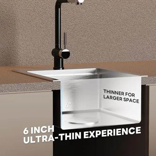 13x17 Inch Ultra-Thin 6-Inch Deep Stainless Steel Topmount Bar Sink 16 Gauge Single Bowl With Cutting Board
13x17 Inch Ultra-Thin 6-Inch Deep Stainless Steel Topmount Bar Sink 16 Gauge Single Bowl With Cutting Board