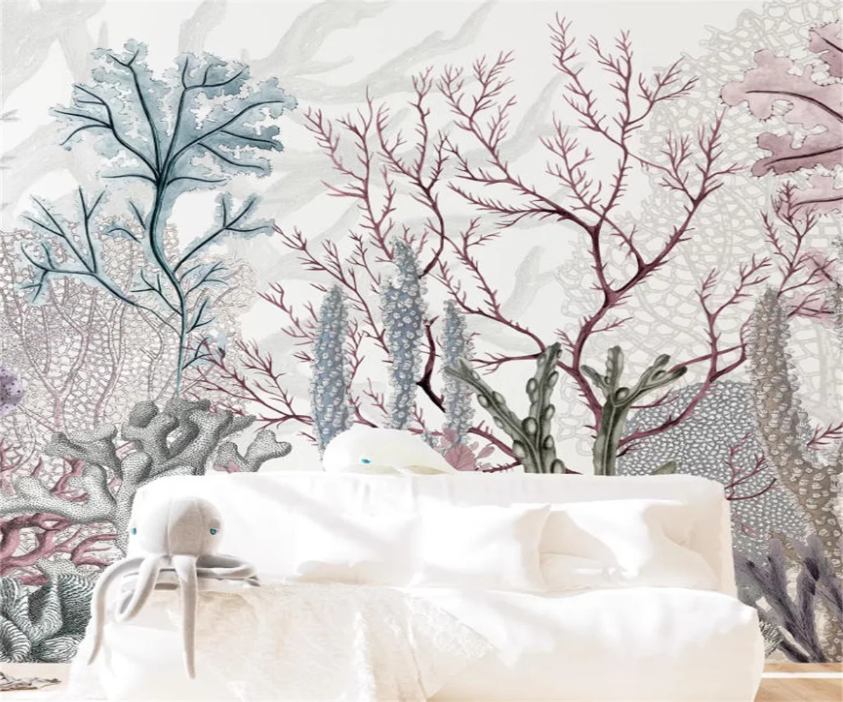 Custom large mural retro European 3D Light luxury retro coral seaweed living room bar hotel background wall decoration wallpaper
Custom large mural retro European 3D Light luxury retro coral seaweed living room bar hotel background wall decoration wallpaper