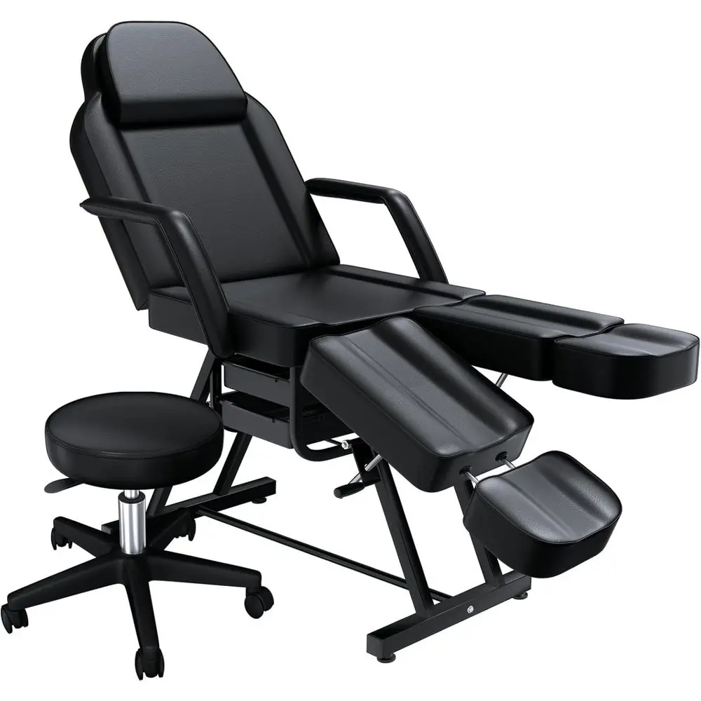 Adjustable Tattoo Chair with Split-Leg Design and Rolling Stool for Client Comfort
Adjustable Tattoo Chair with Split-Leg Design and Rolling Stool for Client Comfort