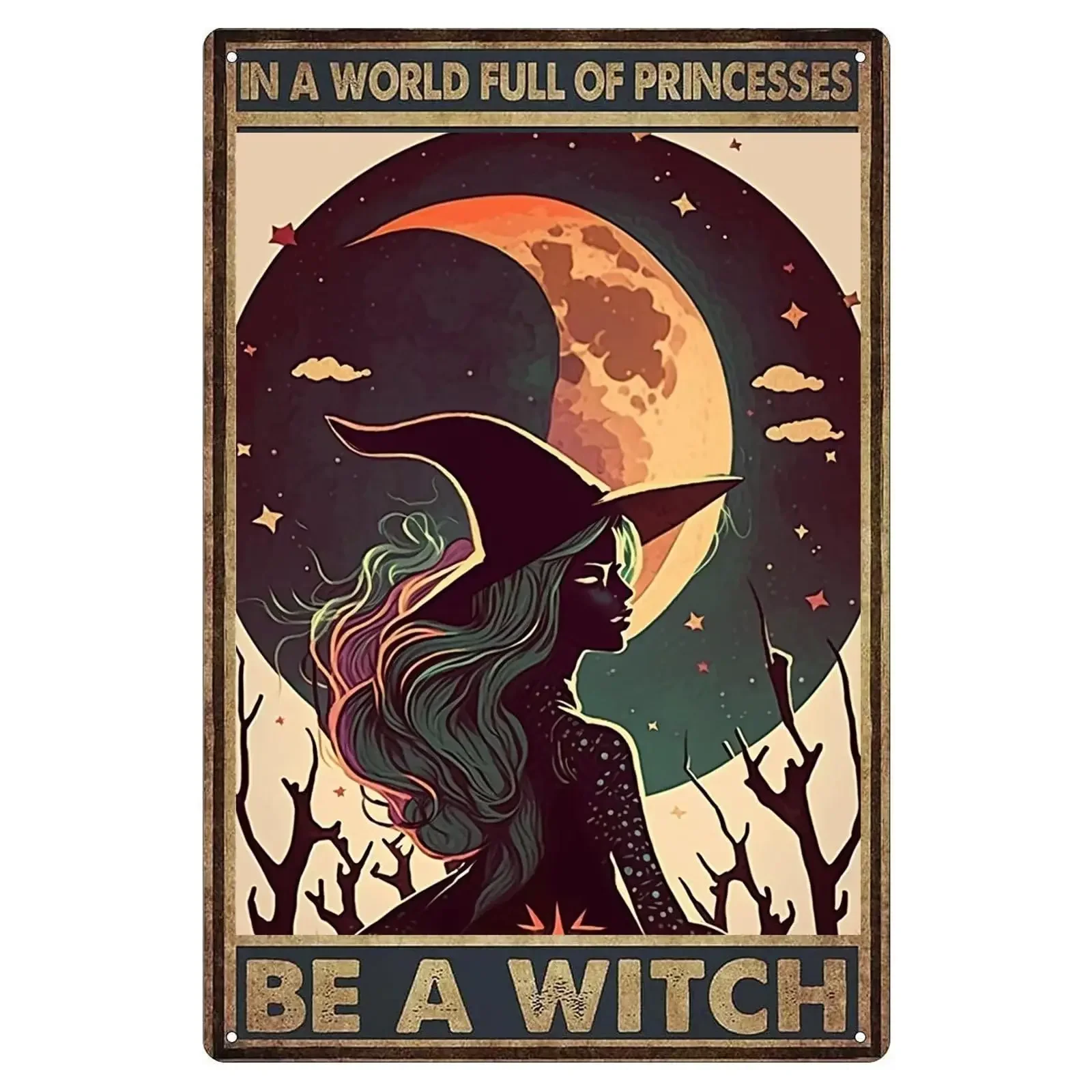 Halloween Decorations Metal Signs,In A World Full Of Princesses Be A Witch Vintage Decor,Fall Decorations For Home Wall Decor Li 
Halloween Decorations Metal Signs,In A World Full Of Princesses Be A Witch Vintage Decor,Fall Decorations For Home Wall Decor Li