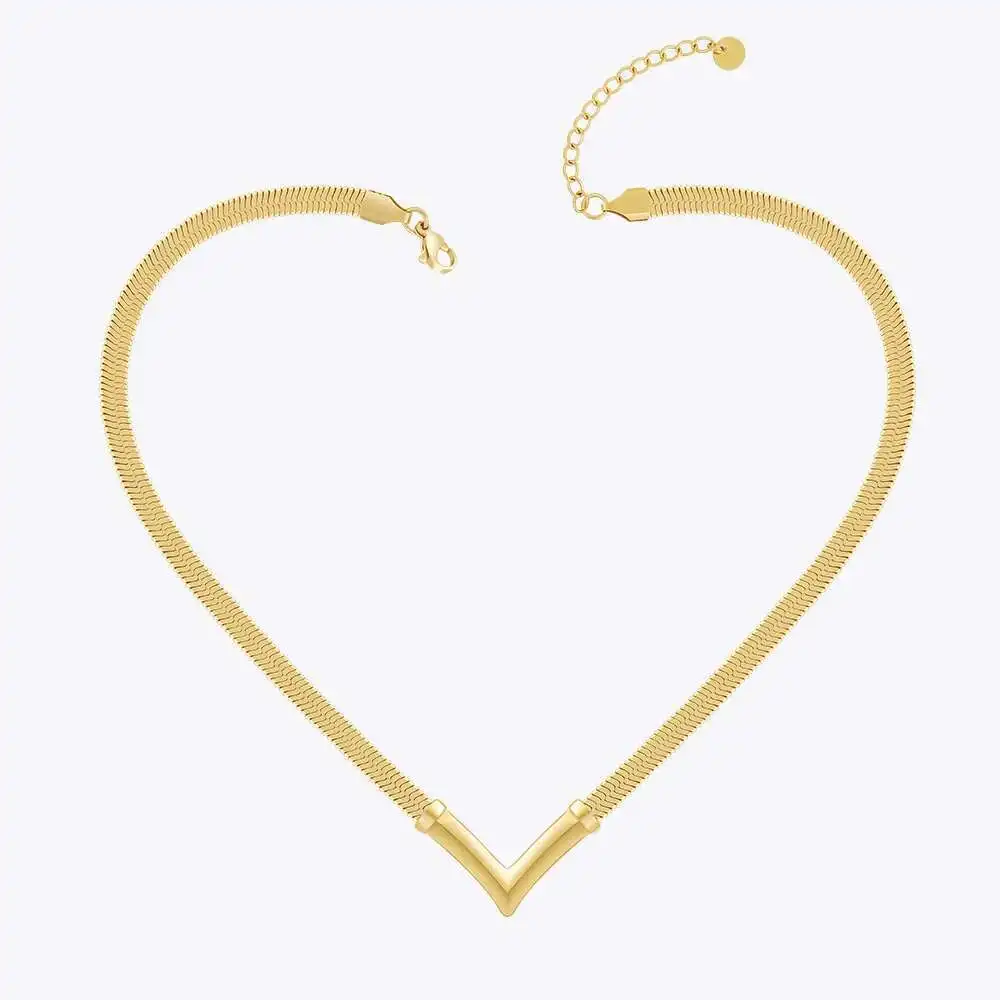 ENFASHION Para Mujer V Shape Snake Chain Pendant Necklace For Women's Stainless Steel Fashion 18k Gold Plated Party Jewelry 3444
ENFASHION Para Mujer V Shape Snake Chain Pendant Necklace For Women's Stainless Steel Fashion 18k Gold Plated Party Jewelry 3444
