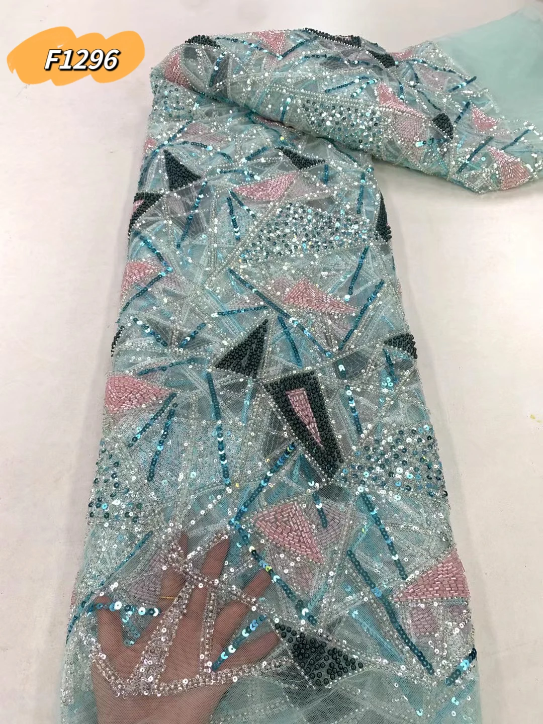Brand New Blue Tulle With Crystal Sequin Beaded Embroidery Lace Bridal Wedding Heavy Luxury Fabric For Party Dress Inmyshop
Brand New Blue Tulle With Crystal Sequin Beaded Embroidery Lace Bridal Wedding Heavy Luxury Fabric For Party Dress Inmyshop