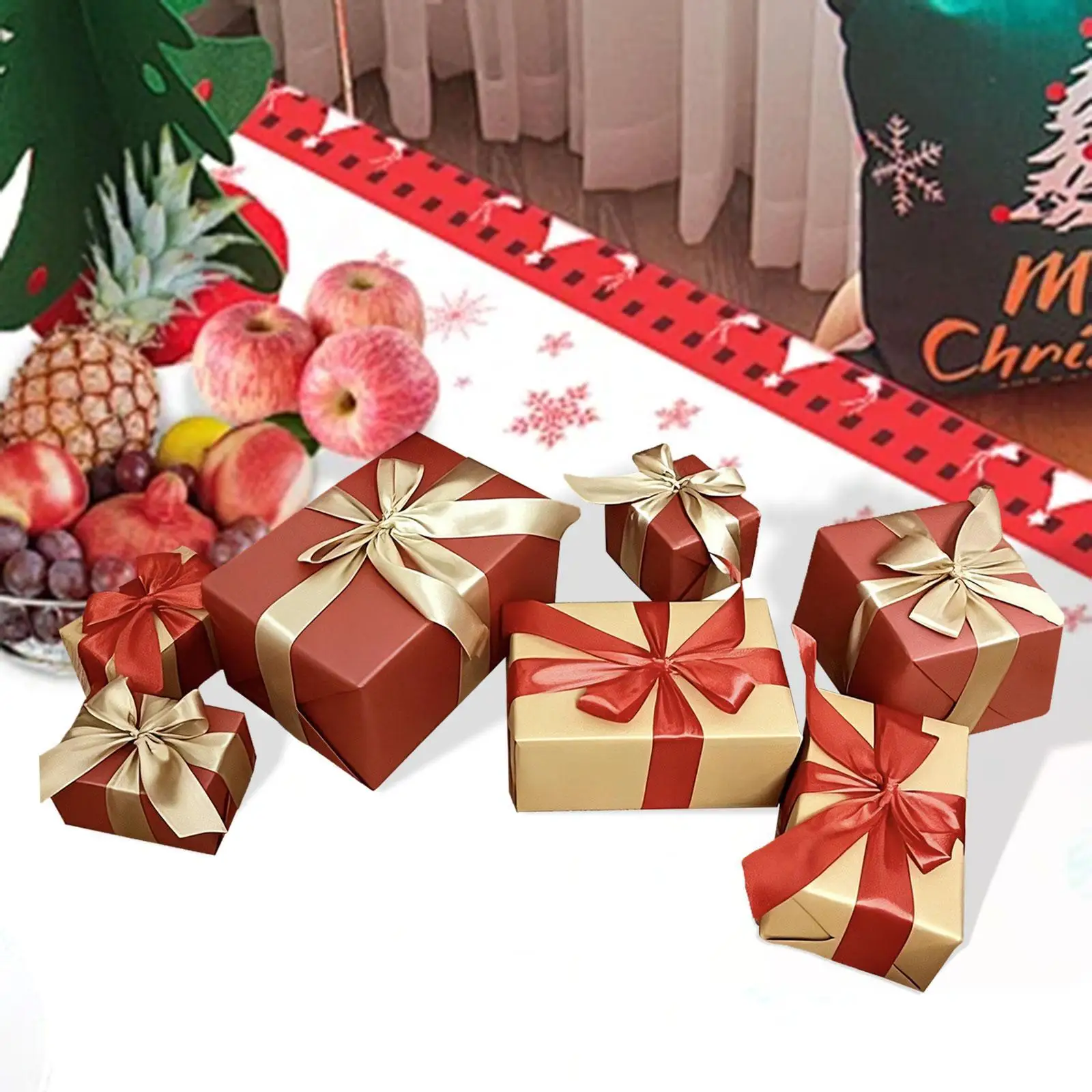 Набор из 7 декоративных коробок для подарков на Рождество, праздничные украшения для вечеринок, оформление новогодней сцены для дома и праздников
Набор из 7 декоративных коробок для подарков на Рождество, праздничные украшения для вечеринок, оформление новогодней сцены для дома и праздников