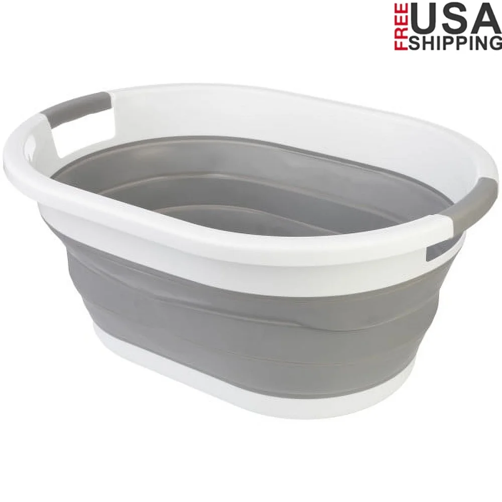 Portable Laundry Basket 10.3 Gallon Collapsible Storage Bin Camping RV Laundry Room Toy Organizer Dish Basin
Portable Laundry Basket 10.3 Gallon Collapsible Storage Bin Camping RV Laundry Room Toy Organizer Dish Basin