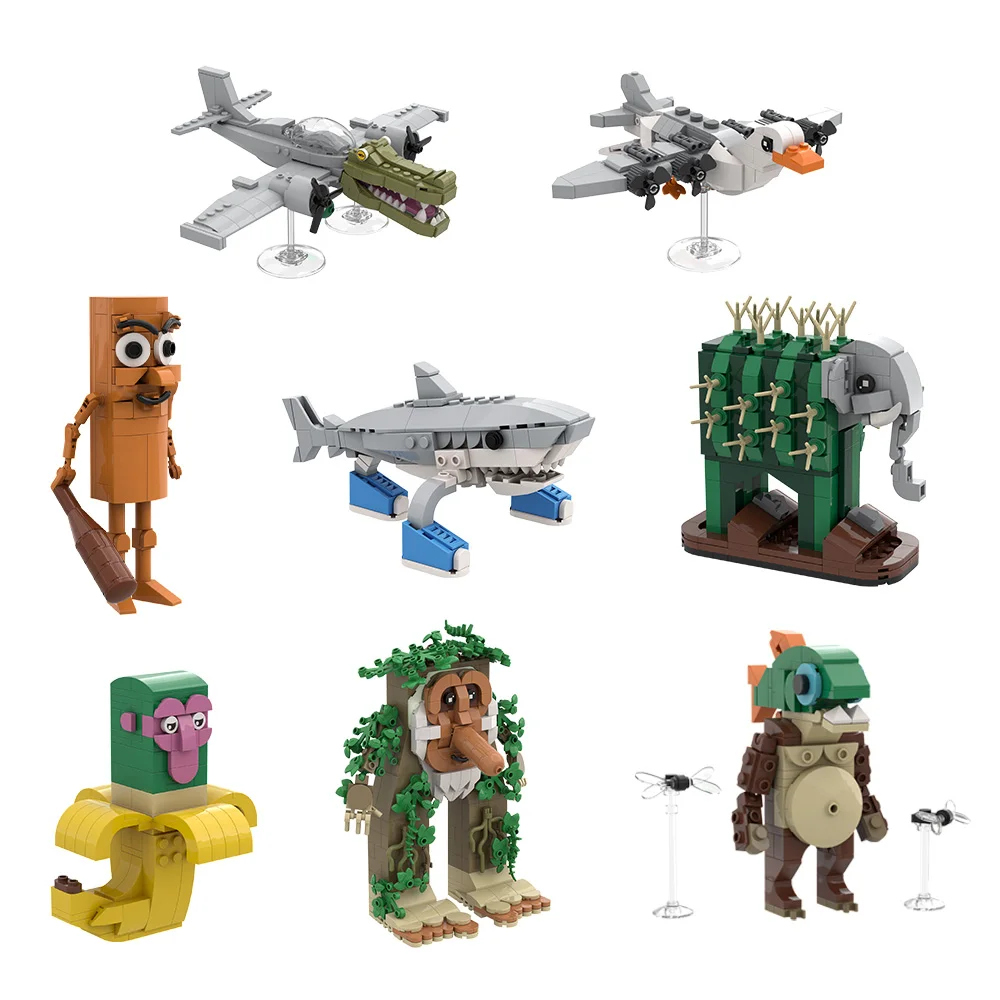 MOC The AI Brain Decaying Animals Building Blocks Model Wooden stick shark long nose monkey elephant Bricks Toy Children Gift
MOC The AI Brain Decaying Animals Building Blocks Model Wooden stick shark long nose monkey elephant Bricks Toy Children Gift