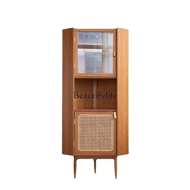 3Cherry Nordic solid wood corner cabinet triangular rattan rack
3Cherry Nordic solid wood corner cabinet triangular rattan rack
