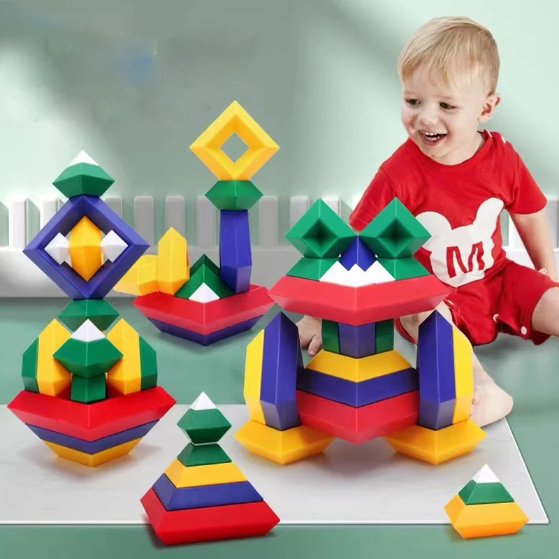 Kids Construction Set Pyramid Building Blocks Set 3D Geometry Space Game Montessori Educational Toys For Children Boy Girl
Kids Construction Set Pyramid Building Blocks Set 3D Geometry Space Game Montessori Educational Toys For Children Boy Girl
