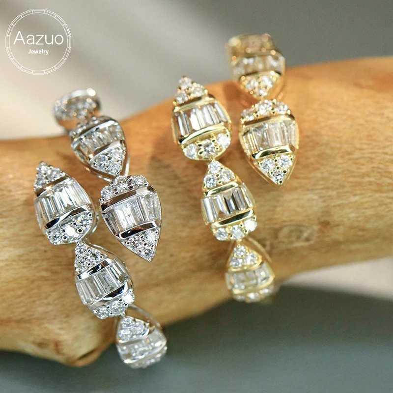 Aazuo Luxury Jewelry 18K White Gold Yellow Gold Diamonds Waterdrop Open Ring For Women And Girls Perfect for Special Occasions
Aazuo Luxury Jewelry 18K White Gold Yellow Gold Diamonds Waterdrop Open Ring For Women And Girls Perfect for Special Occasions