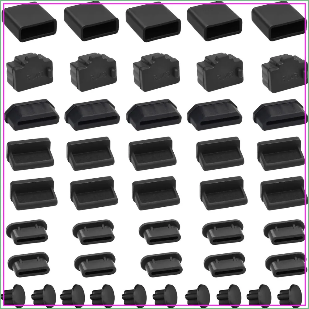 45pcs USB Port Silicone Dust Plug Set for USB C, 3.5mm, USB A, HDMI, RJ45
45pcs USB Port Silicone Dust Plug Set for USB C, 3.5mm, USB A, HDMI, RJ45