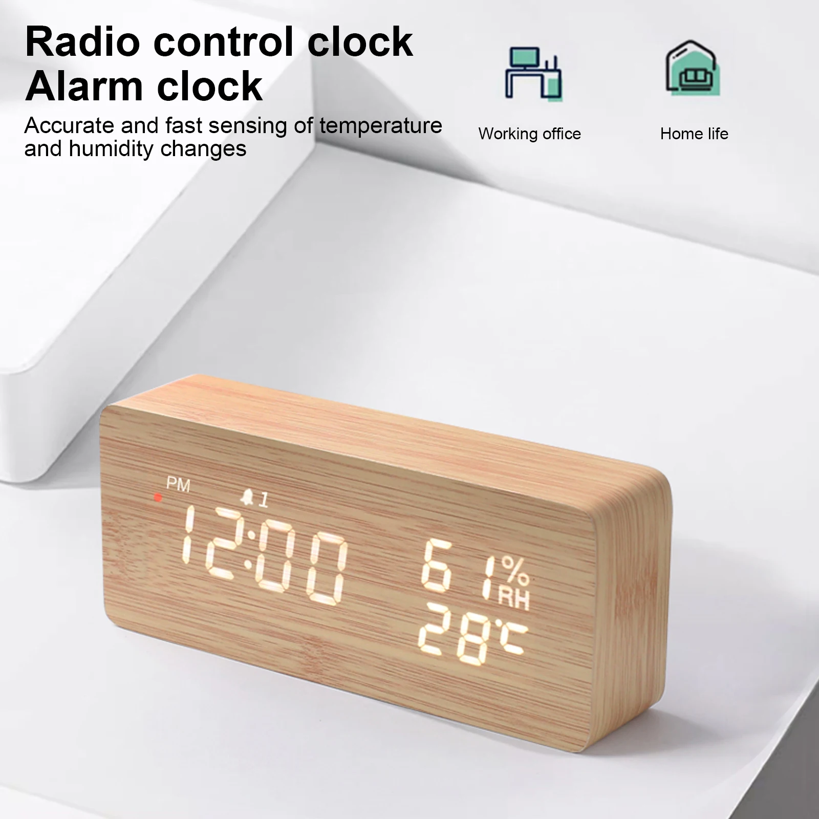 Wooden Alarm Clock for Heavy Sleeper Digital Wave Clock Support Display Temperature Automatic Time Correction Digital LED
Wooden Alarm Clock for Heavy Sleeper Digital Wave Clock Support Display Temperature Automatic Time Correction Digital LED