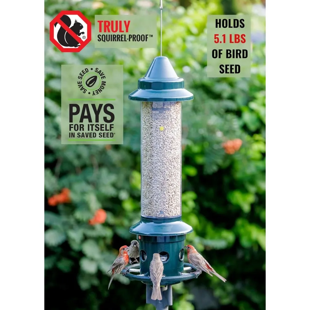 Squirrel Buster Plus Squirrel-proof Bird Feeder w/Cardinal Ring and 6 Feeding Ports, 5.1-pound Seed Capacity, Adjustable
Squirrel Buster Plus Squirrel-proof Bird Feeder w/Cardinal Ring and 6 Feeding Ports, 5.1-pound Seed Capacity, Adjustable