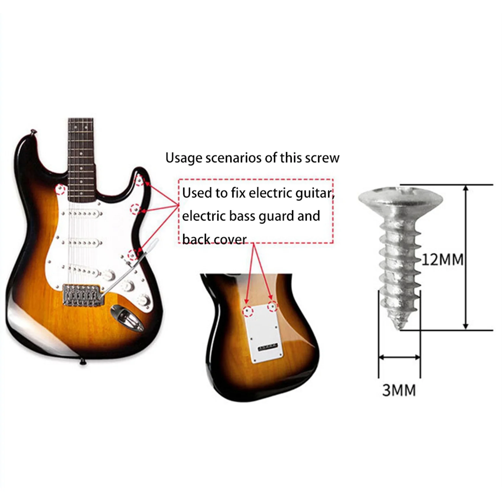 MYMF-200 шт. винты для накладки для бас-гитары для Strat & Tele, серебристый и черный
MYMF-200 шт. винты для накладки для бас-гитары для Strat & Tele, серебристый и черный