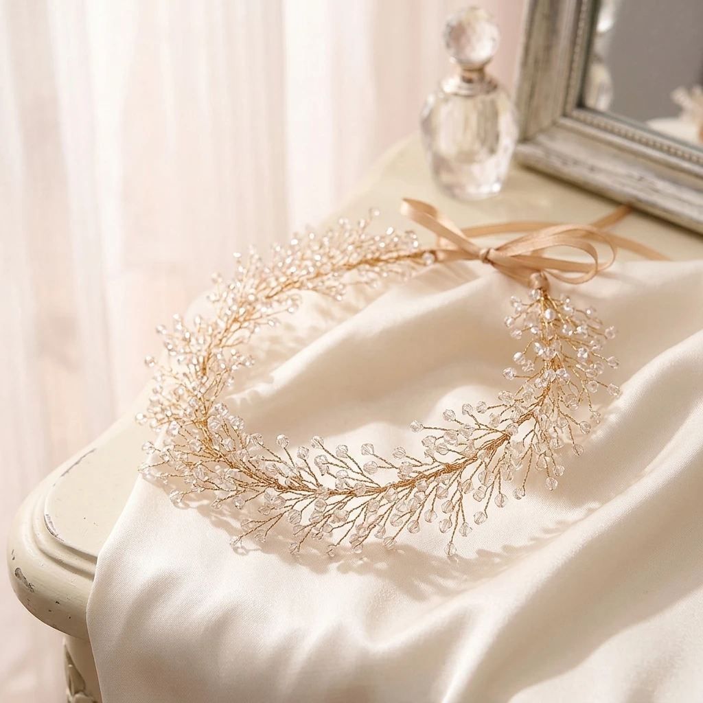 Crystal Hair Band for Wedding Bridal Accessories with Elastic-Lining
Crystal Hair Band for Wedding Bridal Accessories with Elastic-Lining