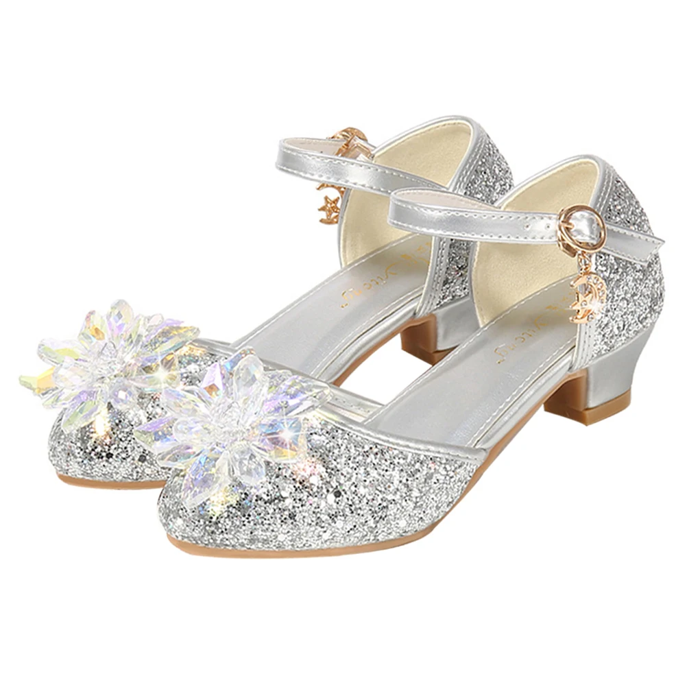 Girls Princess Rhinestone Crystal Silver Size 26 Kids Lightweight Girls High Heel Shoes Child Daily Wear Party Wedding
Girls Princess Rhinestone Crystal Silver Size 26 Kids Lightweight Girls High Heel Shoes Child Daily Wear Party Wedding