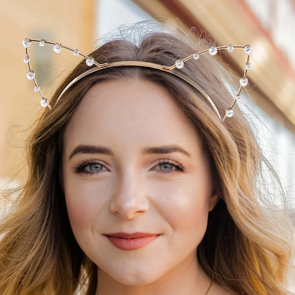 2pcs Rhinestone Cat Ears Headband Golden Silver Adjustable Lightweight Hair Care Styling Accessories Halloween Cosplay Party
2pcs Rhinestone Cat Ears Headband Golden Silver Adjustable Lightweight Hair Care Styling Accessories Halloween Cosplay Party