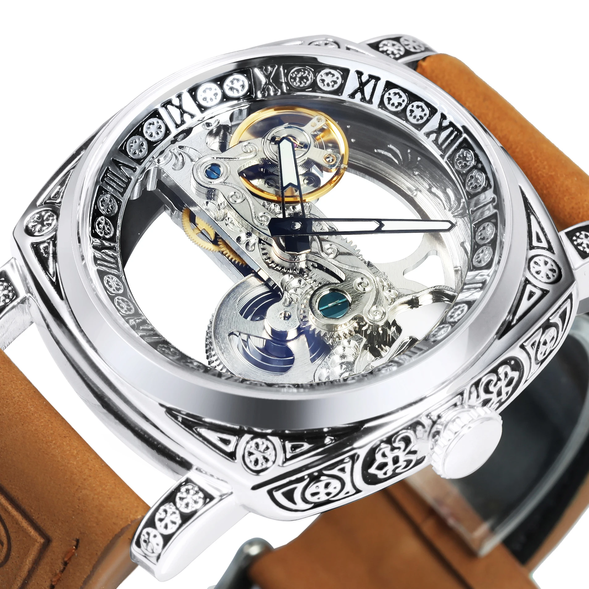 Forsining Royal Ретро Автоматические Часы для Мужчин Светящиеся Руки Гравированный Корпус Кожаный Стальной Ремешок Роскошные Брендовые Механические Часы
Forsining Royal Ретро Автоматические Часы для Мужчин Светящиеся Руки Гравированный Корпус Кожаный Стальной Ремешок Роскошные Брендовые Механические Часы