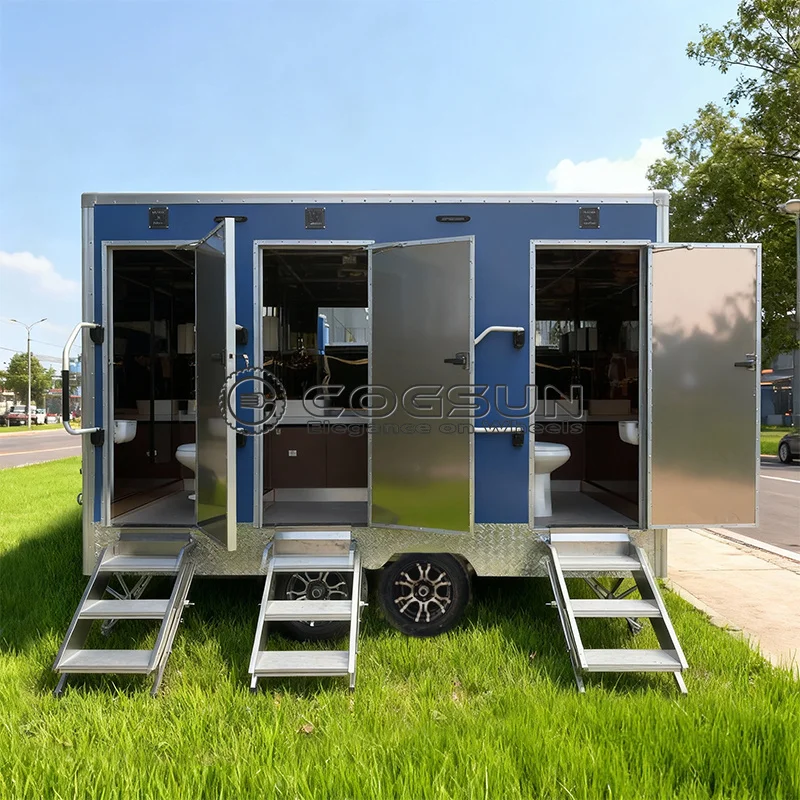 COGSUN Customized Top Quality Luxury Toilet Trailer Portable Toilet Trailer Car Washing Room Restroom Camping Mobile Toilet
COGSUN Customized Top Quality Luxury Toilet Trailer Portable Toilet Trailer Car Washing Room Restroom Camping Mobile Toilet
