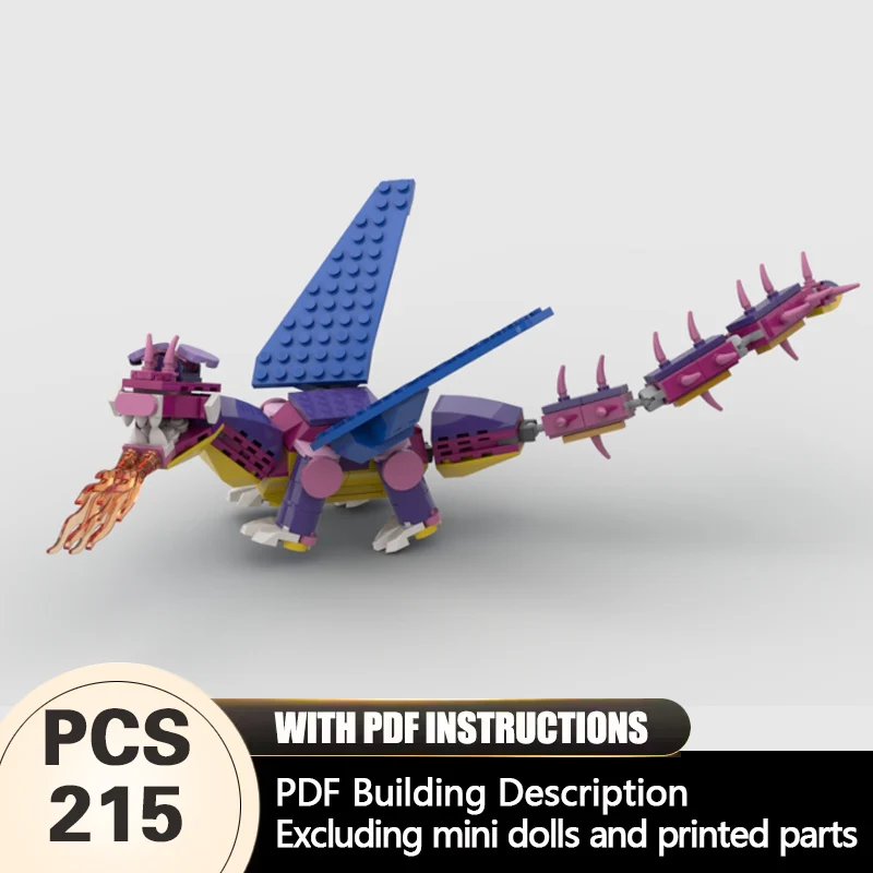 Creators Animal Series Model MOC Building Bricks Purple Fire Dragon Modular Technology Gifts Holiday Assemble Children Toys Suit
Creators Animal Series Model MOC Building Bricks Purple Fire Dragon Modular Technology Gifts Holiday Assemble Children Toys Suit