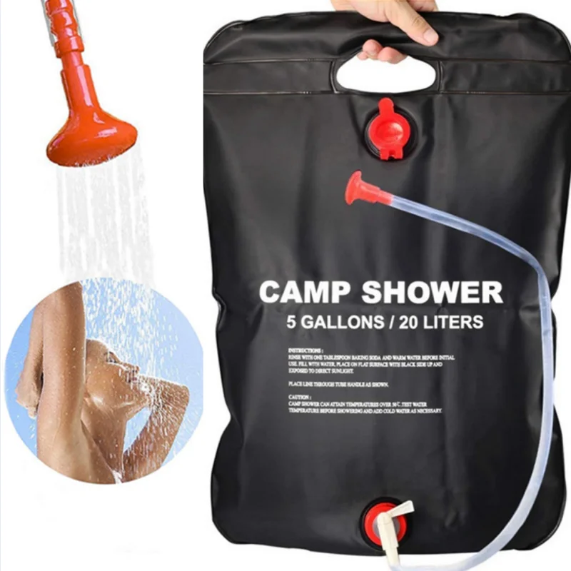 5 Gallons /20L Solar Shower Bag Solar Heating Shower Bag with Shower Head, Hose, Tap Head for Traveling, Hiking, Camping
5 Gallons /20L Solar Shower Bag Solar Heating Shower Bag with Shower Head, Hose, Tap Head for Traveling, Hiking, Camping