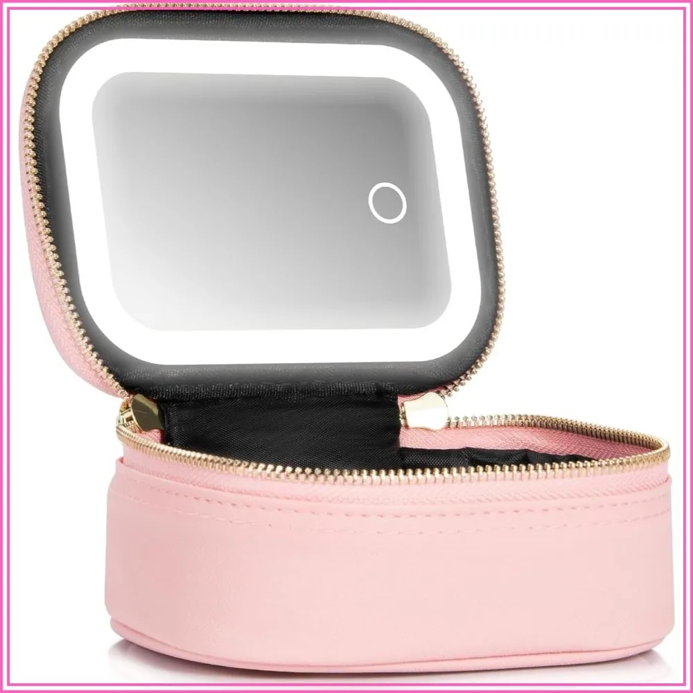 Mini Makeup Bag with LED Mirror, 3 Light Modes Adjustable Brightness, Travel Cosmetic Organizer, Portable Toiletry Bag for Women
Mini Makeup Bag with LED Mirror, 3 Light Modes Adjustable Brightness, Travel Cosmetic Organizer, Portable Toiletry Bag for Women