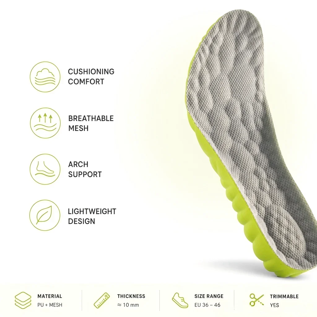 1Pair 4D Cloud Sport Insoles for Shoes PU Air Cushion Sole Soft Shock Absorption Deodorant Breathable Running Orthopedic Insoles
1Pair 4D Cloud Sport Insoles for Shoes PU Air Cushion Sole Soft Shock Absorption Deodorant Breathable Running Orthopedic Insoles