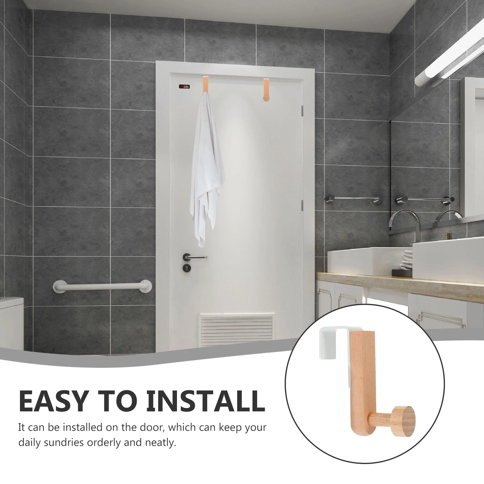 2pcs Iron Wood Hooks Over Door Hangers Sturdy Hat Hooks No Trace Storage Organizer Bedroom Bathroom Hanger Rack For
2pcs Iron Wood Hooks Over Door Hangers Sturdy Hat Hooks No Trace Storage Organizer Bedroom Bathroom Hanger Rack For