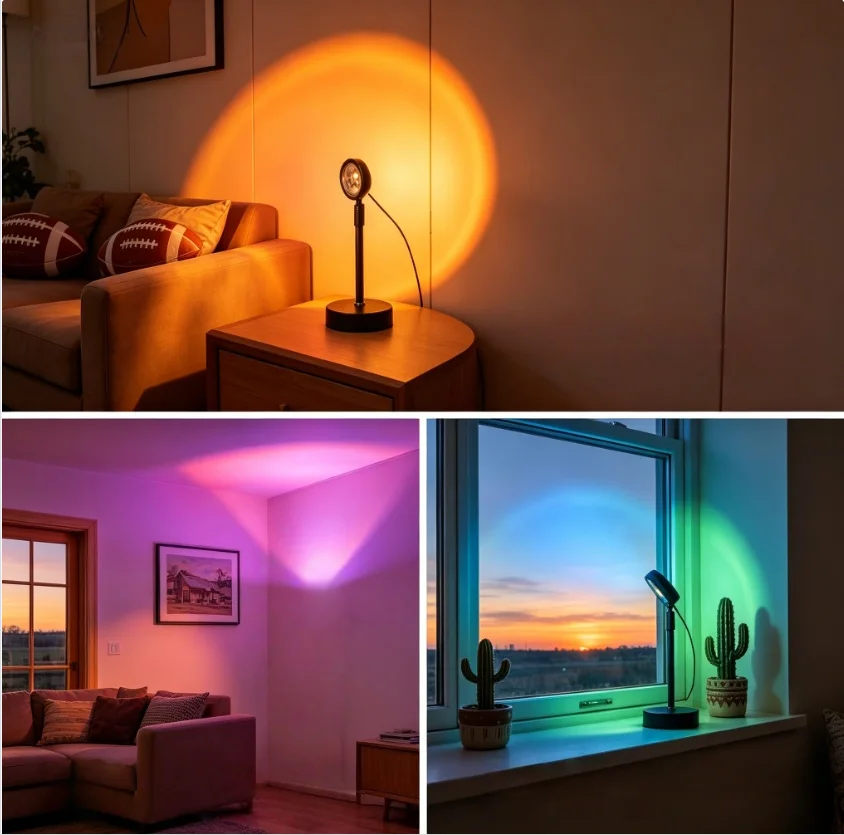 Viral Sunset Lamp RGB LED Projector with APP Remote Control, USB Desk Night Light Adjustable Brightness Color, iStrip Smart Mood Light for Bedroom Aesthetic Room Decor Photography Background gifts
Viral Sunset Lamp RGB LED Projector with APP Remote Control, USB Desk Night Light Adjustable Brightness Color, iStrip Smart Mood Light for Bedroom Aesthetic Room Decor Photography Background gifts