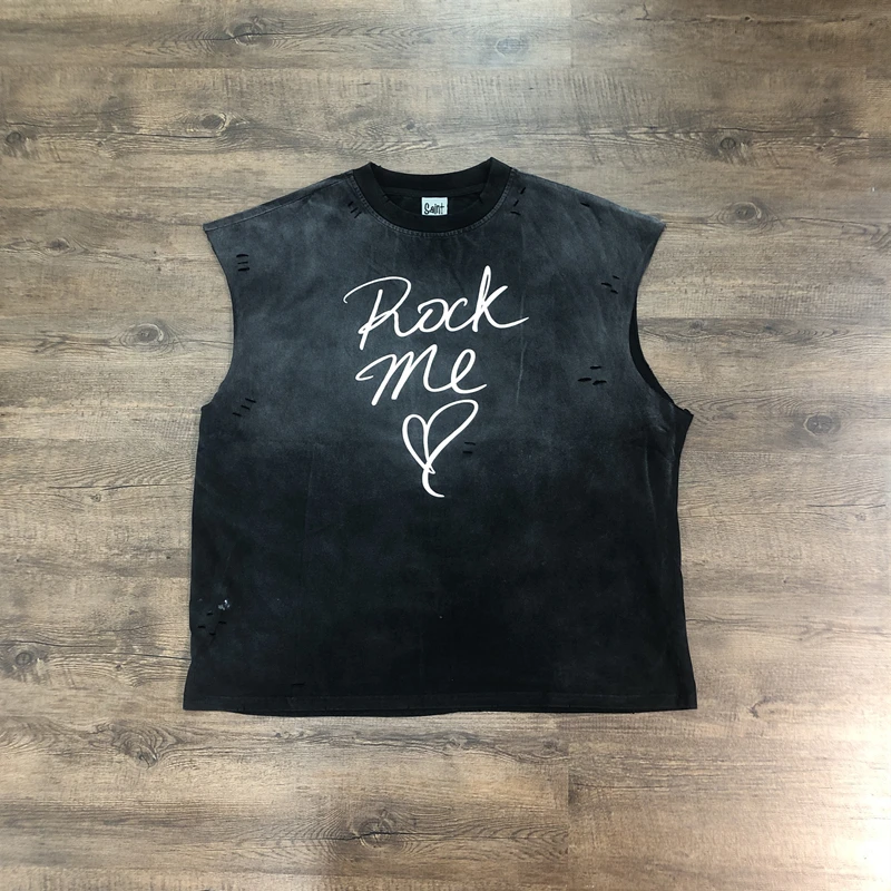 Frog Drift Hip Hop Rock And Roll Streetwear Hole Vintage Printed Tops Loose Oversize 100%Cotton Vest For Men
Frog Drift Hip Hop Rock And Roll Streetwear Hole Vintage Printed Tops Loose Oversize 100%Cotton Vest For Men