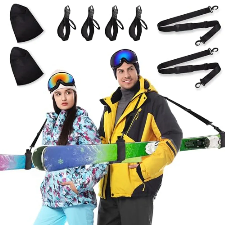 Ski Straps 2-Pack with 2 Ski Masks Adjustable Ski and Pole Carrying Straps with Cushioned Anti-Slip Shoulder Sling Durable Ski
Ski Straps 2-Pack with 2 Ski Masks Adjustable Ski and Pole Carrying Straps with Cushioned Anti-Slip Shoulder Sling Durable Ski