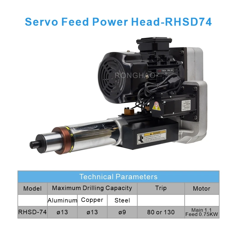 8000rpm High Speed RHSD-74 Servo Feed Drilling Power Head with 0.01mm Spindle Runout for CNC Automation
8000rpm High Speed RHSD-74 Servo Feed Drilling Power Head with 0.01mm Spindle Runout for CNC Automation