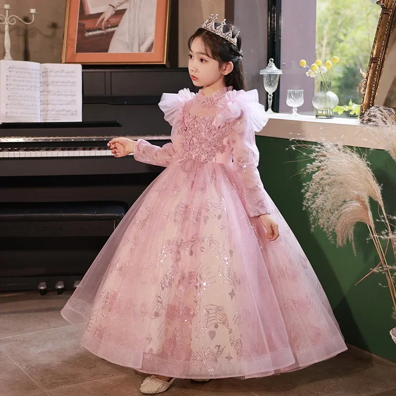 Toddler Girl Flower Birthday Pink Tulle Dresses Sequin Lace Wedding Gown Kids Party Wear Princess Dress Baptism Pageant Costume
Toddler Girl Flower Birthday Pink Tulle Dresses Sequin Lace Wedding Gown Kids Party Wear Princess Dress Baptism Pageant Costume