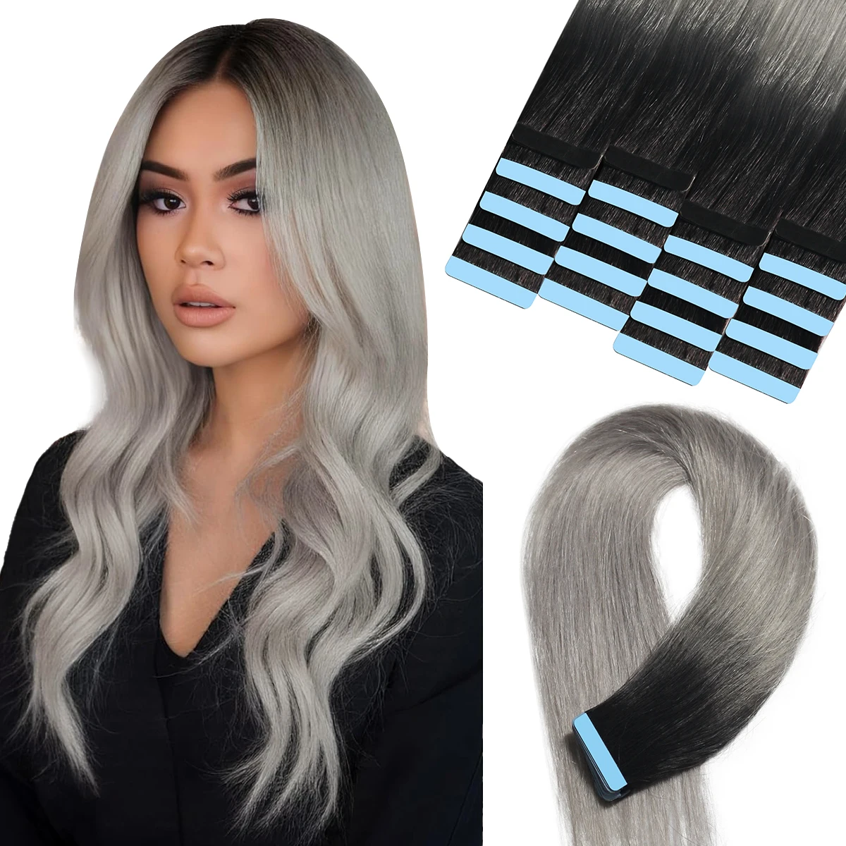 Лента MRS HAIR для наращивания волос, человеческие волосы, натуральные настоящие волосы для наращивания T1B/серая кожа, клейкая лента с утком, 12-24 дюйма, 20 шт.
Лента MRS HAIR для наращивания волос, человеческие волосы, натуральные настоящие волосы для наращивания T1B/серая кожа, клейкая лента с утком, 12-24 дюйма, 20 шт.