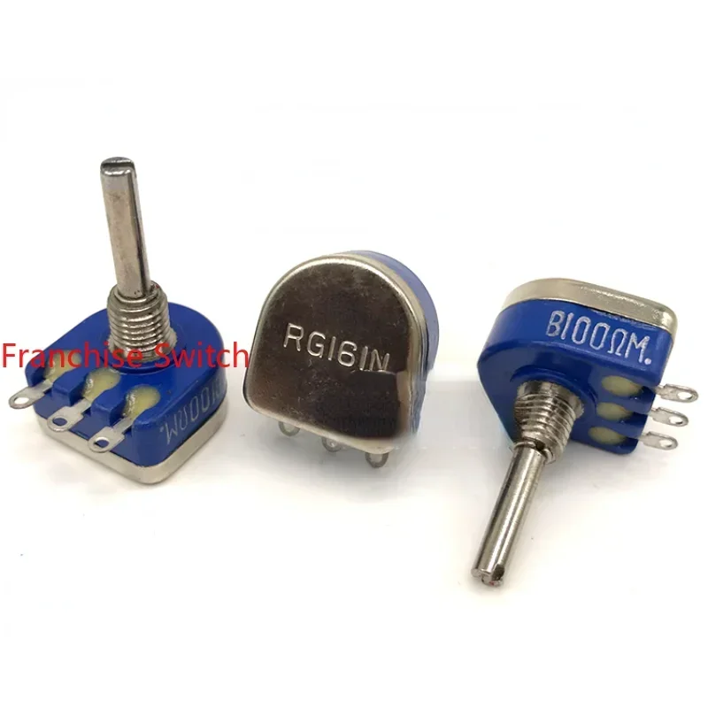 5PCS Potentiometer RG161N-B100 European Single B100R 3-pin
5PCS Potentiometer RG161N-B100 European Single B100R 3-pin