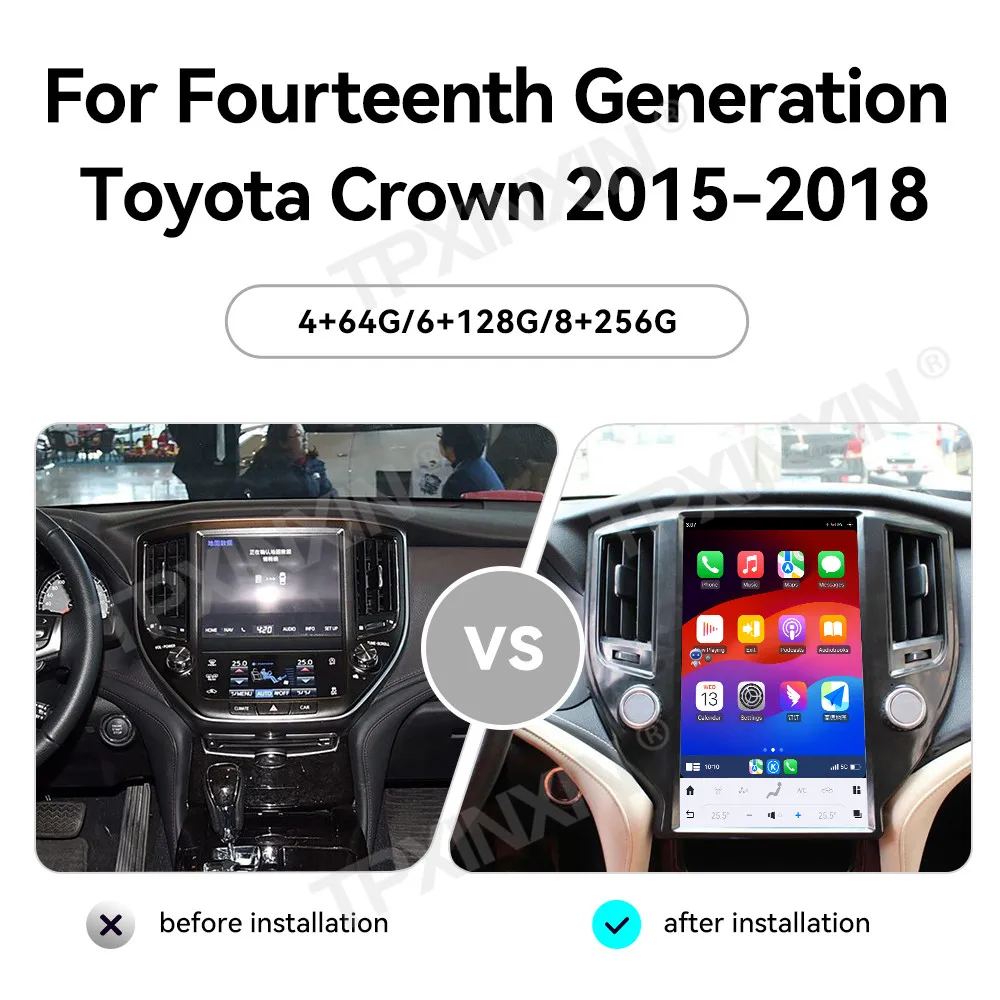 Для Toyota Crown 2015 2016 2017 2018 Android Auto Carplay автомобильный радиоприемник автомобильный мультимедийный стереоплеер GPS-навигация головное устройство
Для Toyota Crown 2015 2016 2017 2018 Android Auto Carplay автомобильный радиоприемник автомобильный мультимедийный стереоплеер GPS-навигация головное устройство