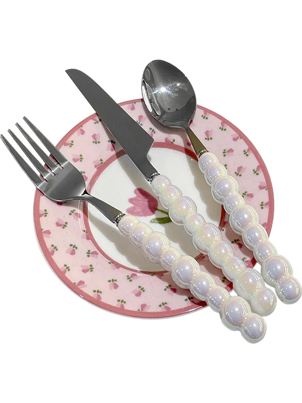 Набор столовых приборов из нержавеющей стали 304 «Креативный Жемчужный цвет»: нож для стейка, вилка, ложка, чайная ложка. Элитные приборы для западной кухни.
Набор столовых приборов из нержавеющей стали 304 «Креативный Жемчужный цвет»: нож для стейка, вилка, ложка, чайная ложка. Элитные приборы для западной кухни.