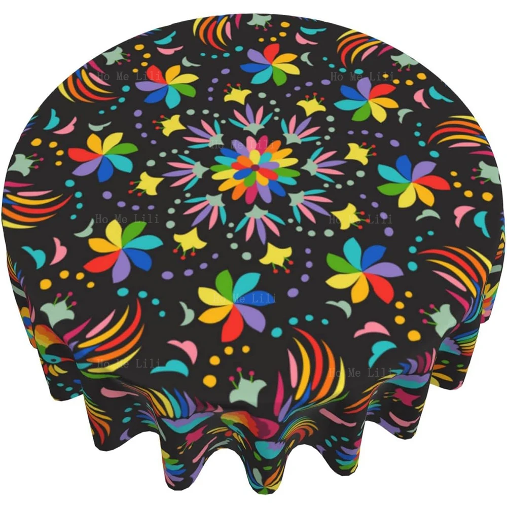 Colorful Mexican Flowerand Bird Washable Polyester Round Tablecloth For Kitchen Party Picnic Dining Decor
Colorful Mexican Flowerand Bird Washable Polyester Round Tablecloth For Kitchen Party Picnic Dining Decor