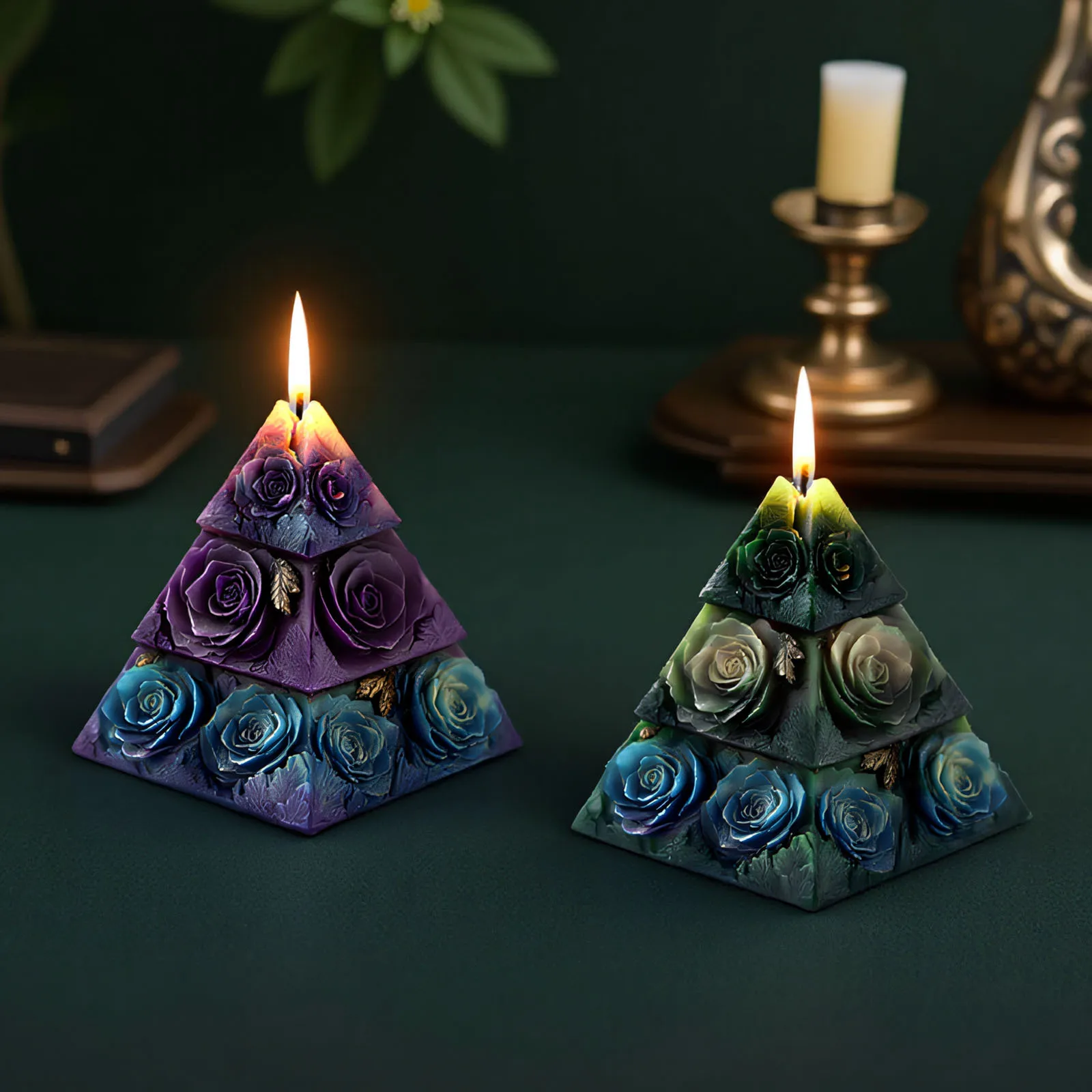 Rose Pyramid Aromatherapy Candle Silicone Mold DIY Rose Relief Ornament Handmade Resin Soap Gypsum Making Tool
Rose Pyramid Aromatherapy Candle Silicone Mold DIY Rose Relief Ornament Handmade Resin Soap Gypsum Making Tool